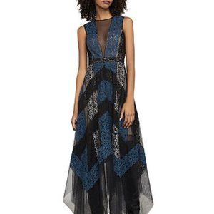 BCBGMAXAZRIA Rebecka Lace & Tulle Gown